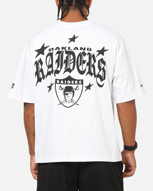 Mitchell & Ness Las Vegas Raiders Stars & Text Boxy T-Shirt White