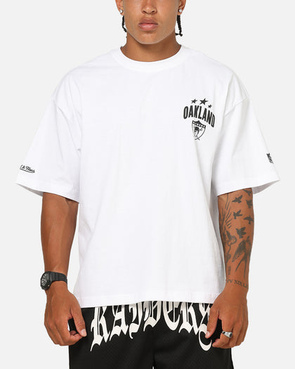 Mitchell & Ness Las Vegas Raiders Stars & Text Boxy T-Shirt White