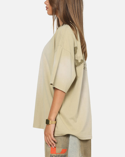 Mitchell & Ness Los Angeles Lakers Big Oversized Logo T-Shirt Gravel Stone