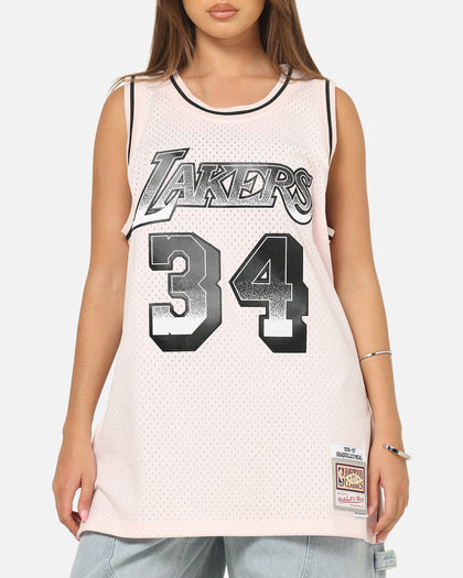 Mitchell & Ness Los Angeles Lakers Shaquille O'Neal LA Champ Swing Jersey Pink