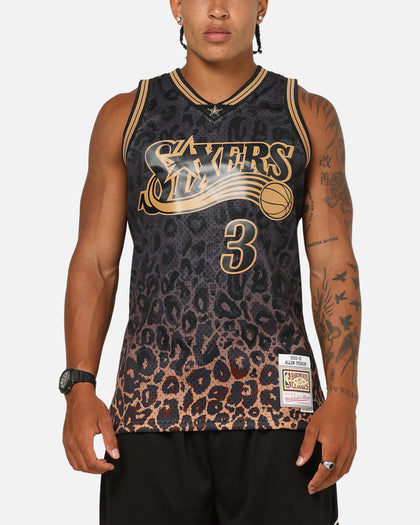Mitchell & Ness Philadelphia 76ers Allen Iverson 'Leopard' Swing Jersey Black/Leopard