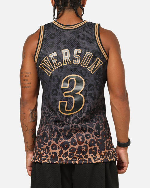 Mitchell & Ness Philadelphia 76ers Allen Iverson 'Leopard' Swing Jersey Black/Leopard