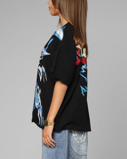 Loiter X Yu-Gi-Oh! Blue Eyes White Dragon T-Shirt Black