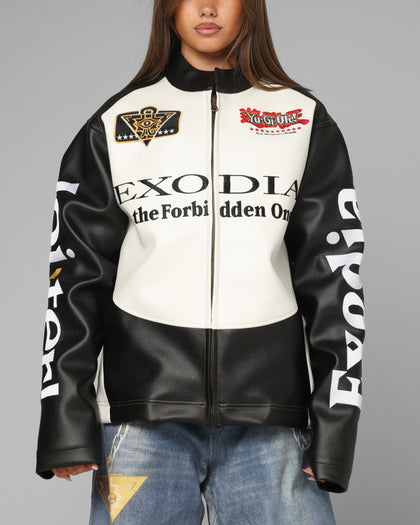 Loiter X Yu-Gi-Oh! Exodia Biker Jacket Black/Off White