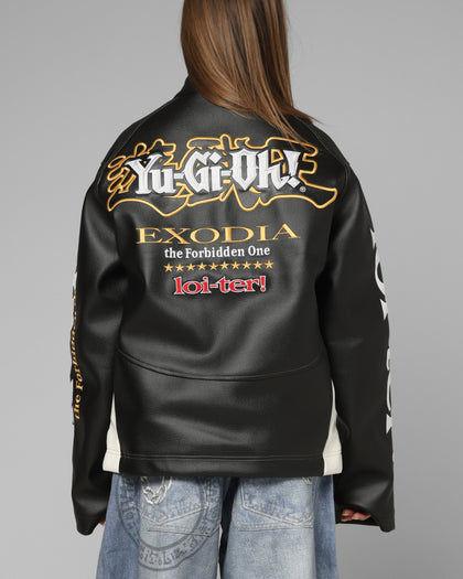 Loiter X Yu-Gi-Oh! Exodia Biker Jacket Black/Off White