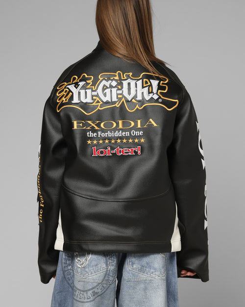 Loiter X Yu-Gi-Oh! Exodia Biker Jacket Black/Off White
