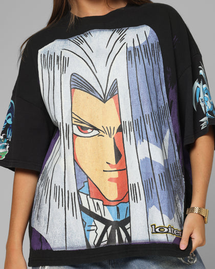 Loiter X Yu-Gi-Oh! Pegasus T-Shirt Vintage Black