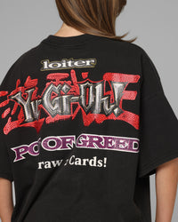 Loiter X Yu-Gi-Oh! Pot Of Greed T-Shirt Vintage Black