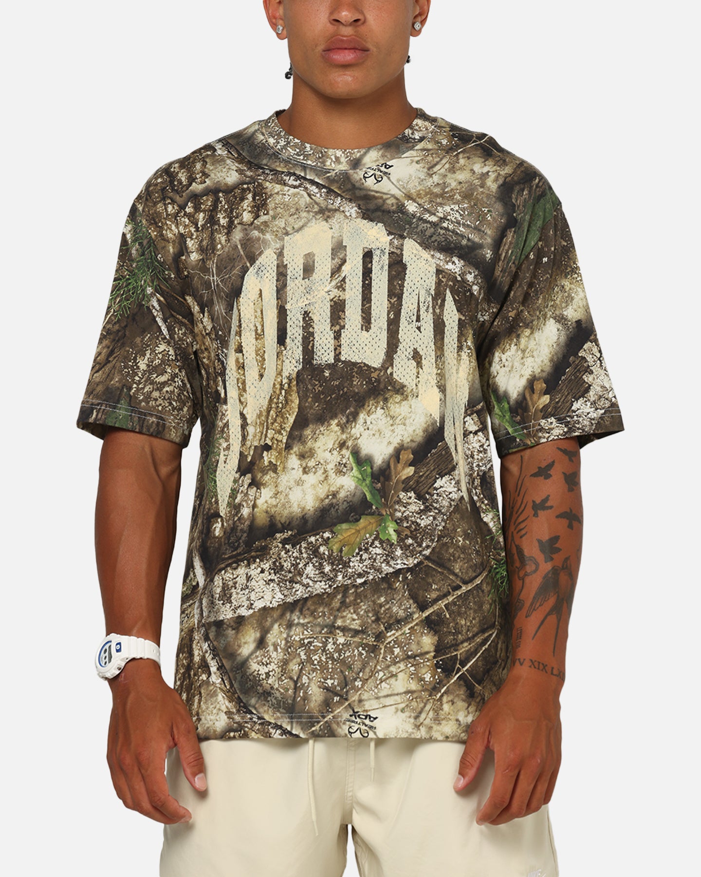 Jordan Brooklyn Real Tree All Over Print Crewneck T-Shirt Sail