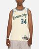 Nike Giannis Antetokounmpo Milwaukee Bucks #34 City Edition 2025/26 NBA Swingman Jersey Flat Opal/Green