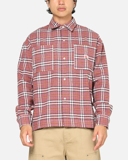Carre Workwear Long Sleeve Button Up Shirt Pink