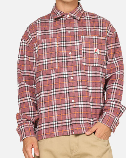 Carre Workwear Long Sleeve Button Up Shirt Pink