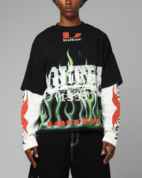Loiter Inferno Layered Long Sleeve T-Shirt Black