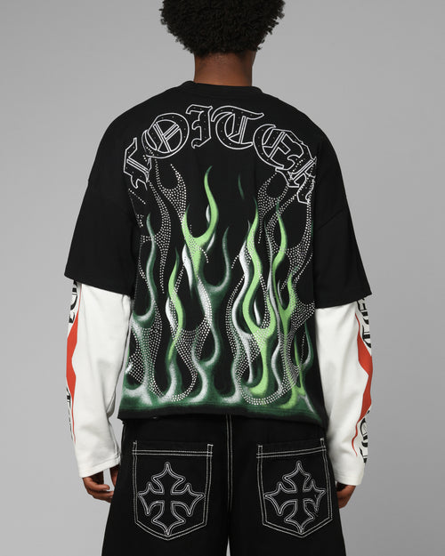 Loiter Inferno Layered Long Sleeve T-Shirt Black