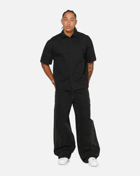 Saint Morta Pearl Script Button Up Shirt Black