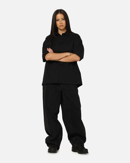 Saint Morta Pearl Script Button Up Shirt Black