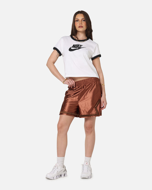 Nike Women's Sportswear Graphic Ringer T-Shirt White/Black