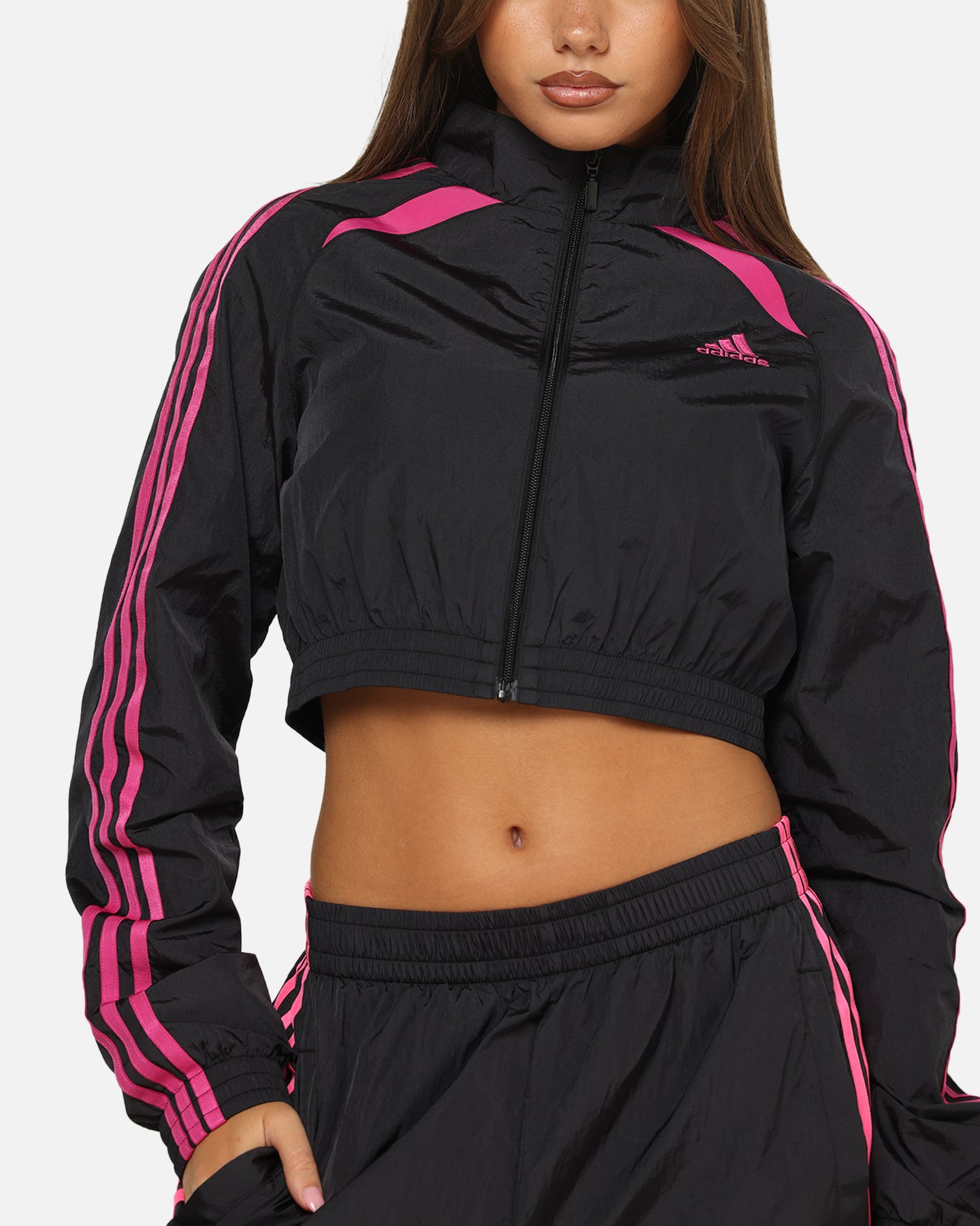 Adidas Women's Teamgeist Track Top Jacket Black/Pink | Culture