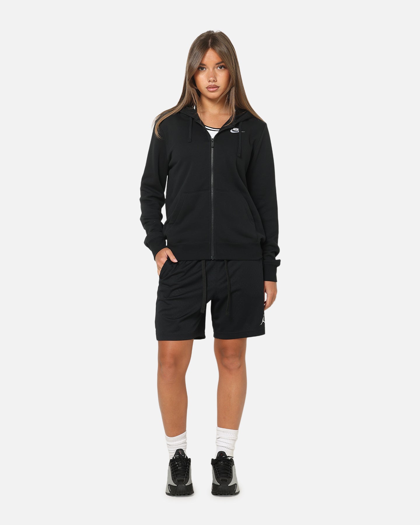 black and white womens nike hoodie