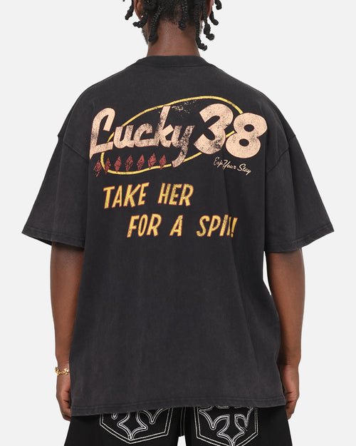 73Studio X Fallout: New Vegas Lucky 38 T-Shirt Black Acidwash