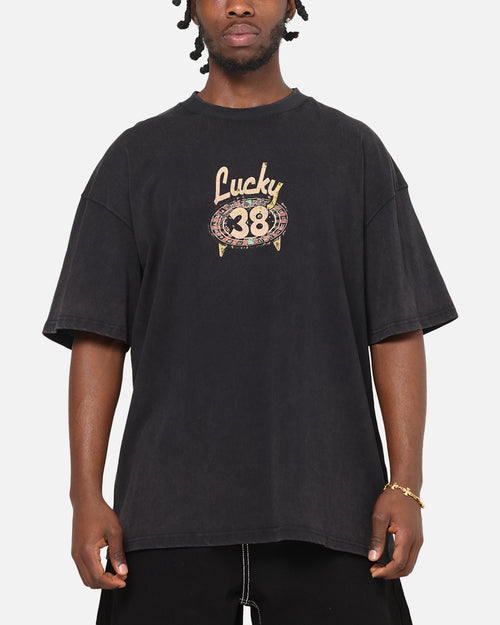 73Studio X Fallout: New Vegas Lucky 38 T-Shirt Black Acidwash