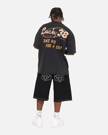 73Studio X Fallout: New Vegas Lucky 38 T-Shirt Black Acidwash