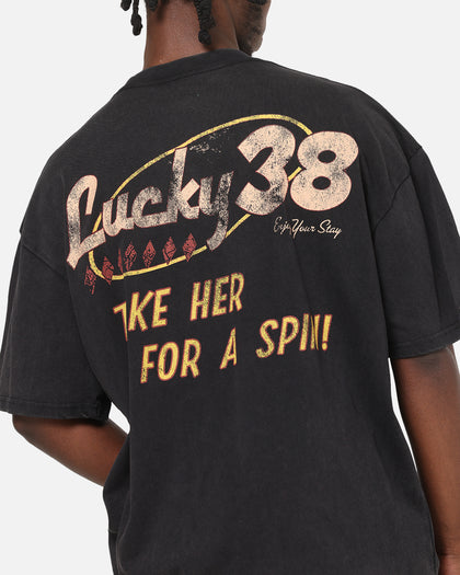 73Studio X Fallout: New Vegas Lucky 38 T-Shirt Black Acidwash