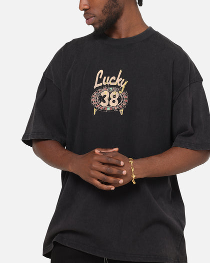 73Studio X Fallout: New Vegas Lucky 38 T-Shirt Black Acidwash