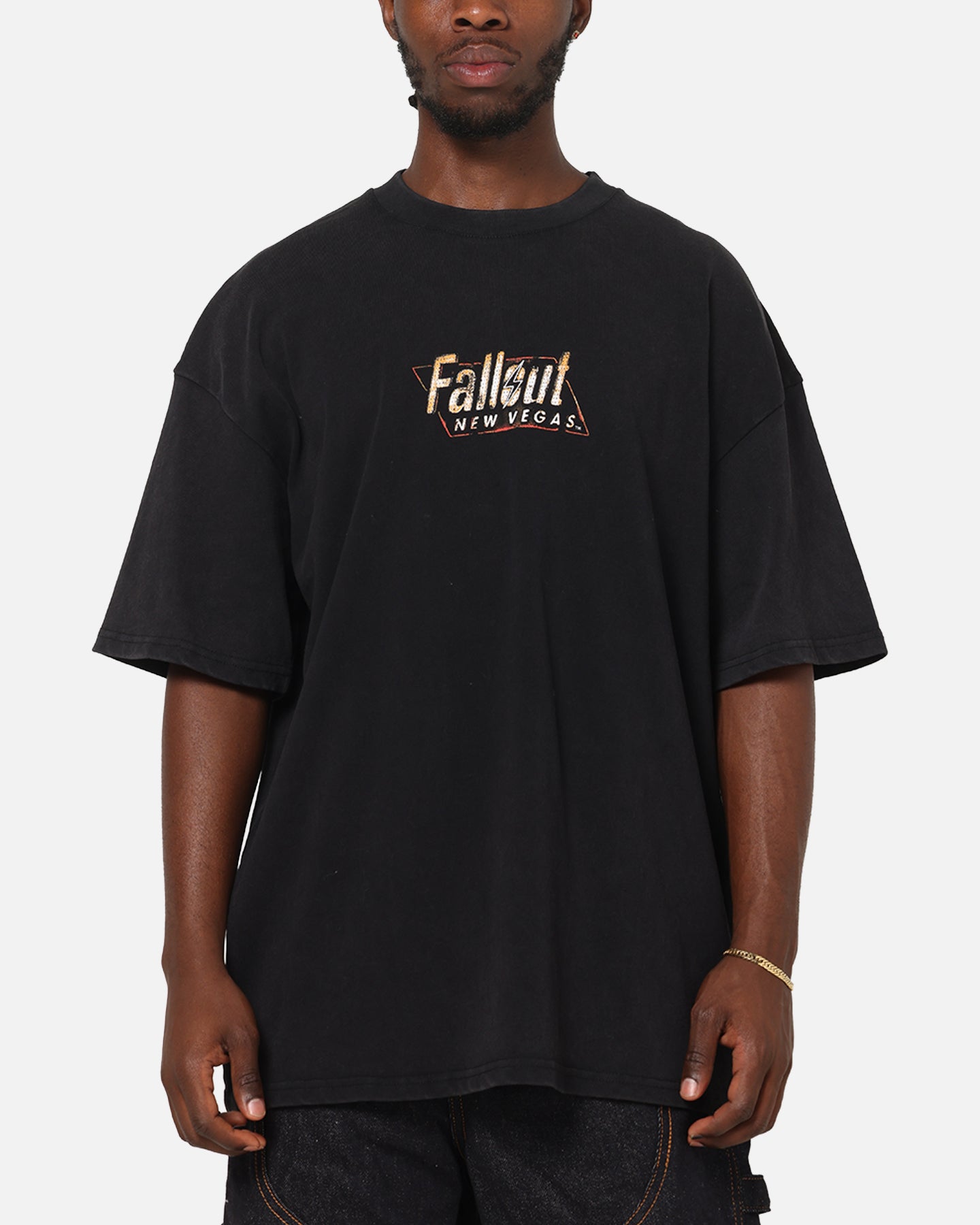 Fallout New Vegas 非売品プロモーションTシャツ フォールアウト 73Studio X Fallout: New Vegas T-Shirt Black Acidwash | Culture