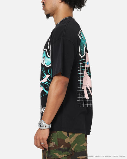 The Pokémon Collection By 73Studio Mew Vintage T-Shirt Off Black