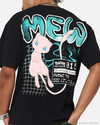 The Pokémon Collection By 73Studio Mew Vintage T-Shirt Off Black