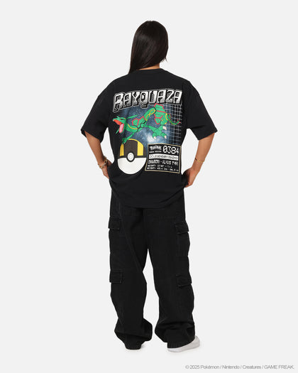 The Pokémon Collection By 73Studio Rayquaza Vintage T-Shirt Off Black