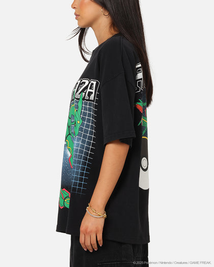 The Pokémon Collection By 73Studio Rayquaza Vintage T-Shirt Off Black