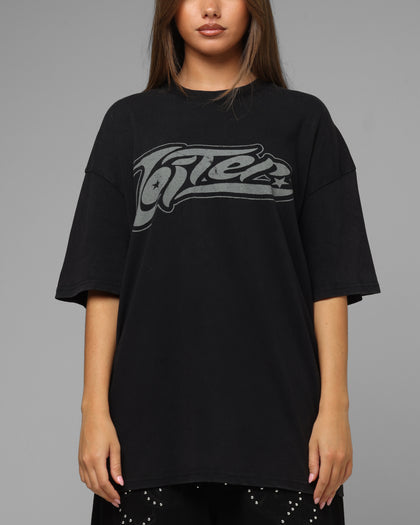 Loiter Jet Stream T-Shirt Black Acidwash