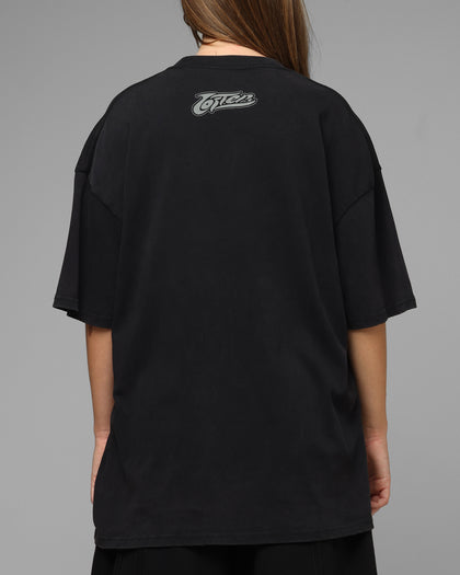 Loiter Jet Stream T-Shirt Black Acidwash
