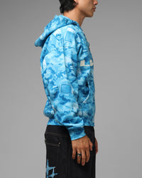Loiter Digi Camo Zip Hoodie Blue Camo