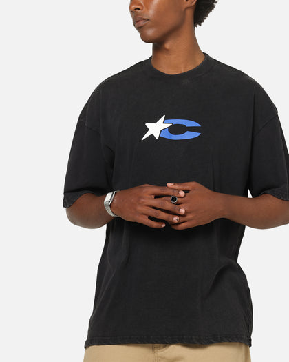 Carre Star Mark T-Shirt Black Acidwash