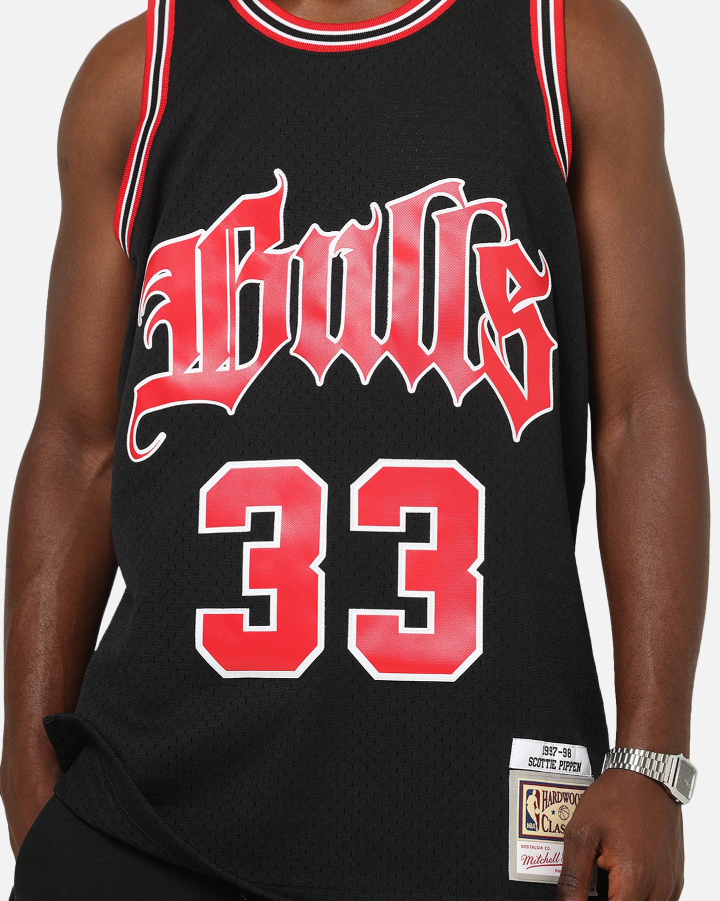 ウェア Mitchell & Ness Pippen Swingman Bulls Mitchell & Ness Chicago Bulls Scottie Pippen Gothic Swing Jersey