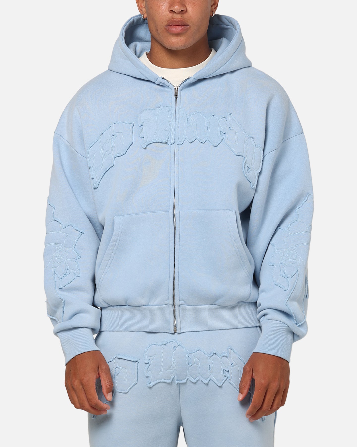 Ed Hardy Fray Zip Hoodie Blue | Culture Kings NZ