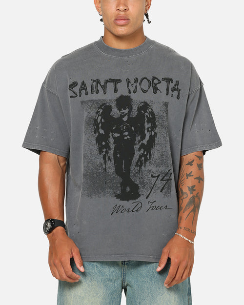 Saint Morta Punk Tour T-Shirt Washed Charcoal