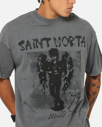 Saint Morta Punk Tour T-Shirt Washed Charcoal