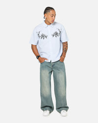 Saint Morta Holy Ghost Button Up Shirt Blue/White