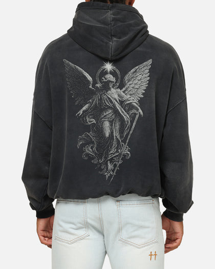 Saint Morta Celestial Boxy Hoodie Black Wash