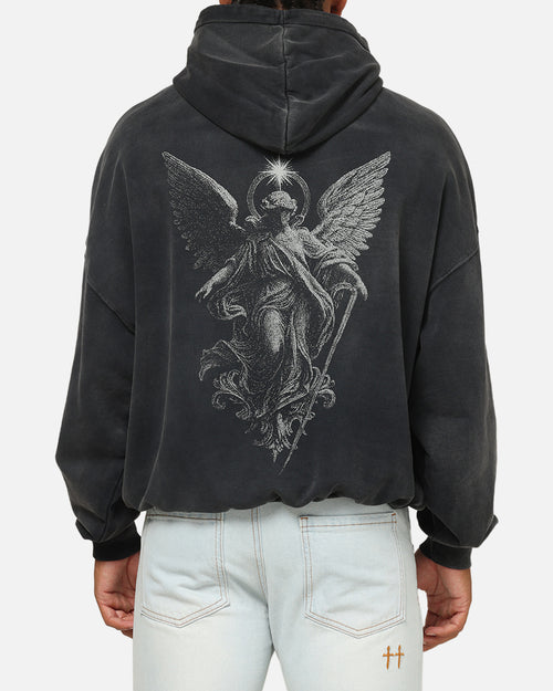 Saint Morta Celestial Boxy Hoodie Black Wash