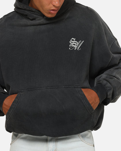 Saint Morta Celestial Boxy Hoodie Black Wash
