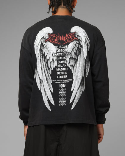 Loiter Dove Vintage Long Sleeve T-Shirt Black