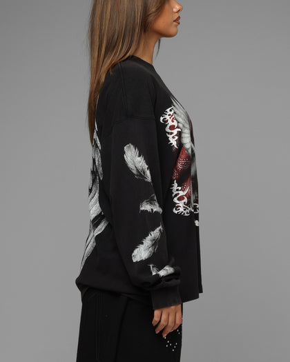 Loiter Dove Vintage Long Sleeve T-Shirt Black