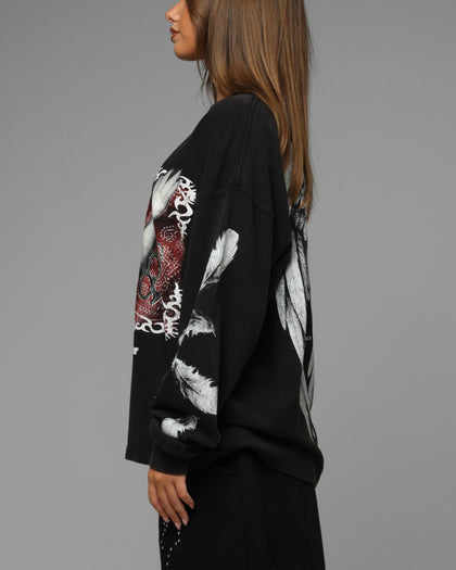 Loiter Dove Vintage Long Sleeve T-Shirt Black