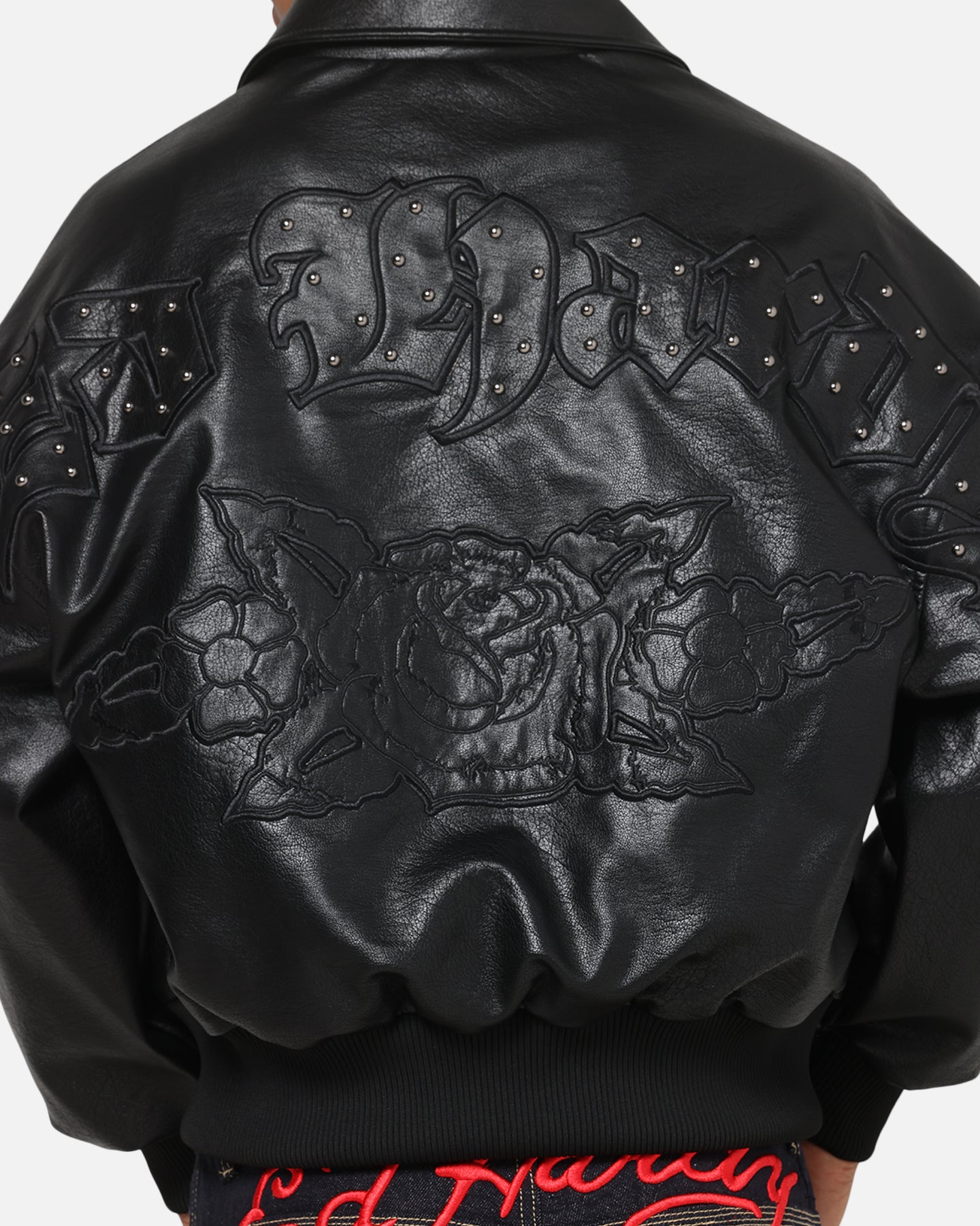 Ed Hardy Studded Bomber Jacket Black | Culture Kings NZ