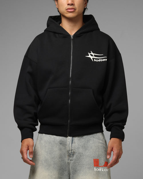 Loiter Hybrid Premium Zip Hoodie Black/Camo